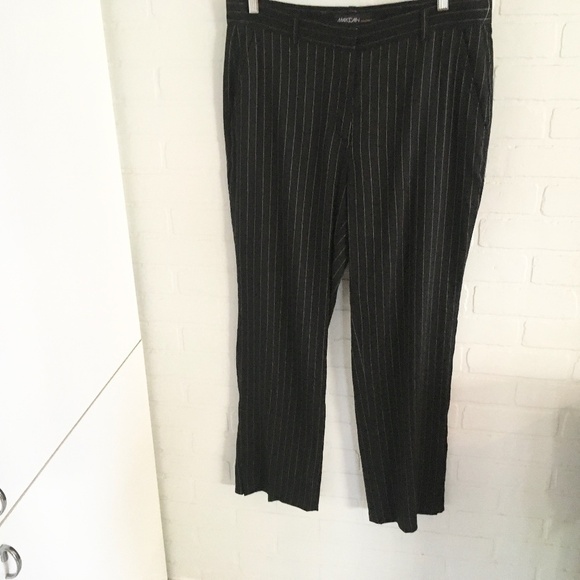 Marc Cain Women’s Dress Pants Pinstripe Metallic Linen Viscose blend Pockets 12 - Picture 3 of 14